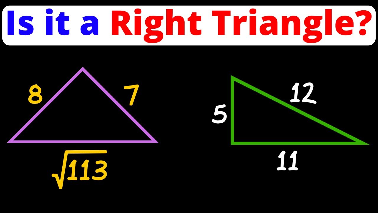 Identify Right Triangles | Geometry | Eat Pi