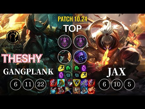 IG TheShy Gangplank vs Jax Top - KR Patch 10.24