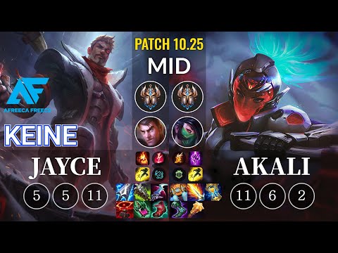AF Keine Jayce vs Akali Mid - KR Patch 10.25