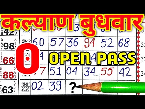 KALYAN MATKA 21/01/2026 | Kalyan trick ! Kalyan Today ! Kalyan satta Matka