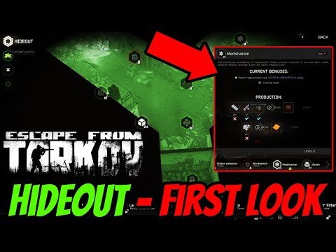 Escape From Tarkov - HIDEOUT First Look & Upgrades