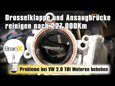 Diesel Drosselklappe und Ansaugbrücke reinigen - 2.0 TDI SKODA AUDI VW SEAT EA189 Motor