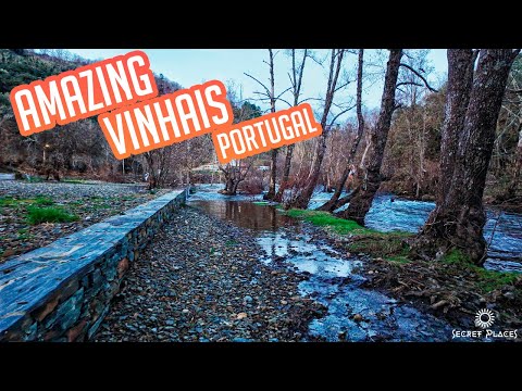 Praia Fluvial Da Ponte de Soeira near Vinhais  at nightfall amazing place to chill in nature 4k dji3