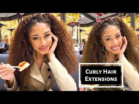 How To Blend Your Hair with Curly Extensions | LEESA
