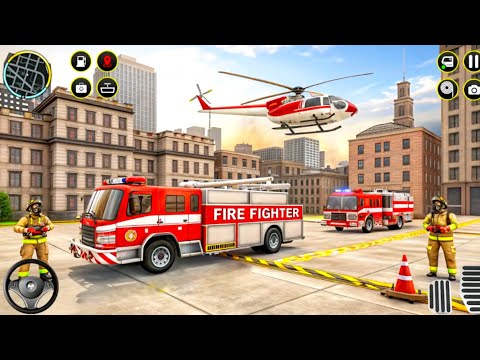 🚒 Fire Truck Rescue Gameplay | Firefighter Simulator  Emergency Rescue Game 🚒