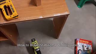 How to Fix Brace & Stabilize a Wobbly Table