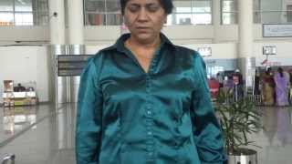 preview picture of video 'Aruna & Hari Sharma at Lal bahadur Shastri Airport Varanasi for Delhi Flight, Mar 12, 2014'