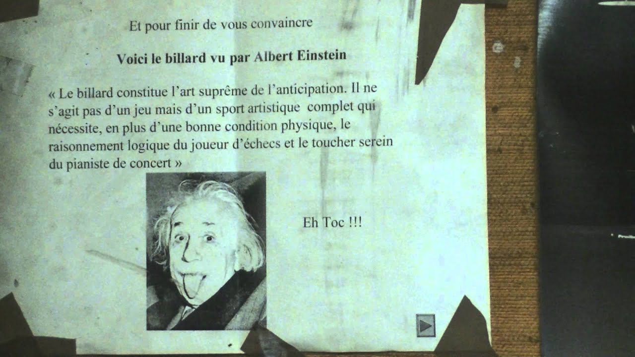 DéFINITION DU BILLARD PAR ALBERT EINSTEIN thumbnail