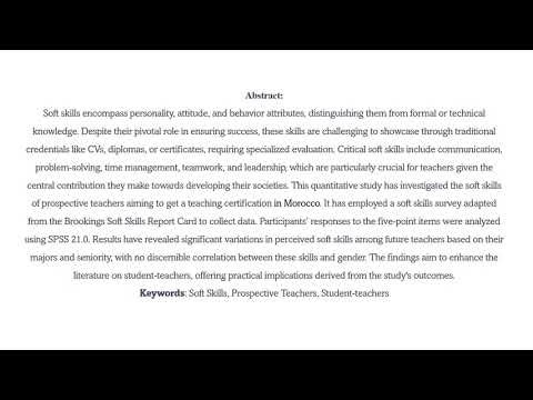 IMCCRT 2024 5014 - Title - An Investigation into the Soft Skills of Prospective Engineers.