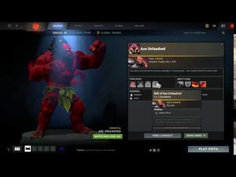 Dota 2 The International 2019 - Battlepass - Axe's Prestige Item