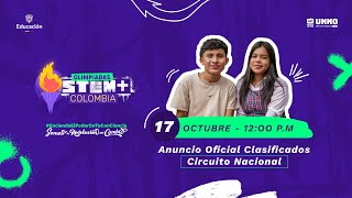 Announcement of the 48 teams qualified for the National Circuit - STEM+ Olympics Colombia