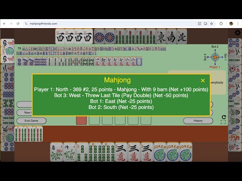 Introduction to playing American Mahjongg on Mahjong 4 Friends - YouTube