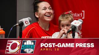 Apr 18, 2026 | NY at OTT | Ottawa Charge Post Game Press