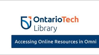 Accessing Online Resources in Omni