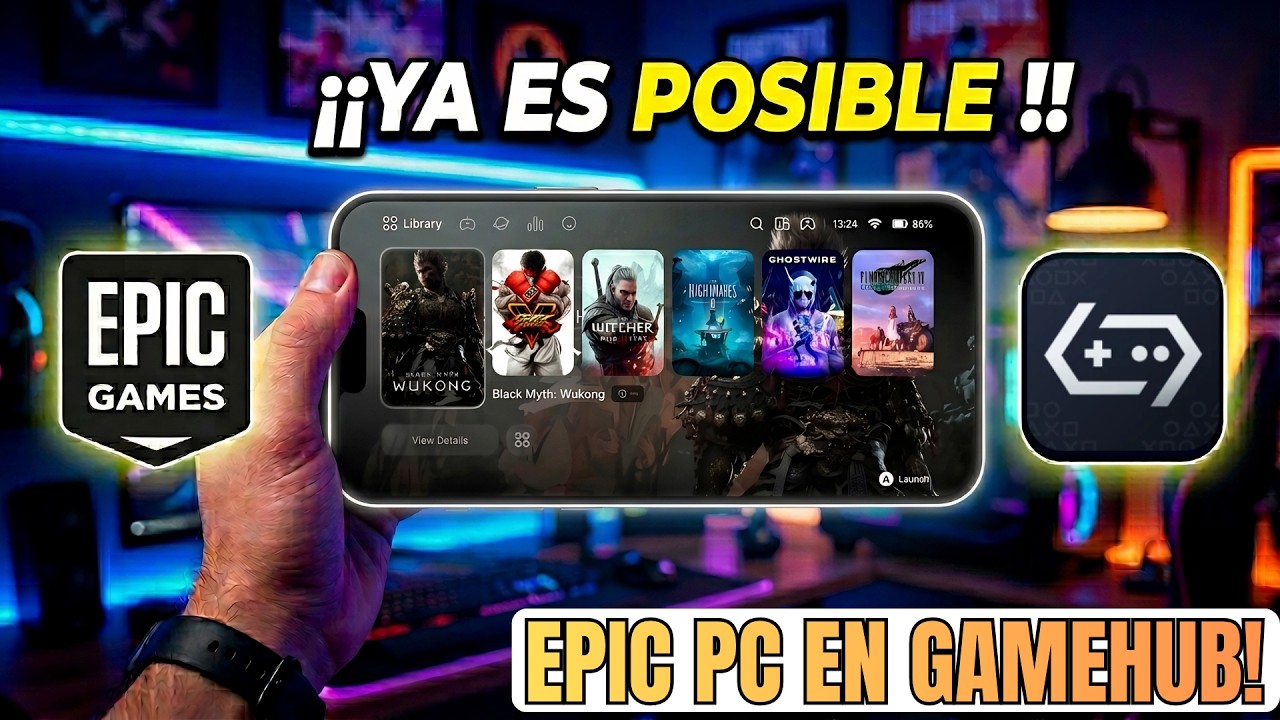 😳 ¡INCREÍBLE! Probando Juegos de Epic PC en Android con GameHub