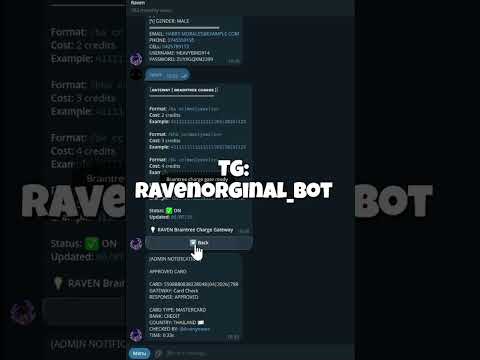 Telegram Raven CC Checker is back! 🚀 2025 #cc #ccshopping #checkercc #darkwebsites