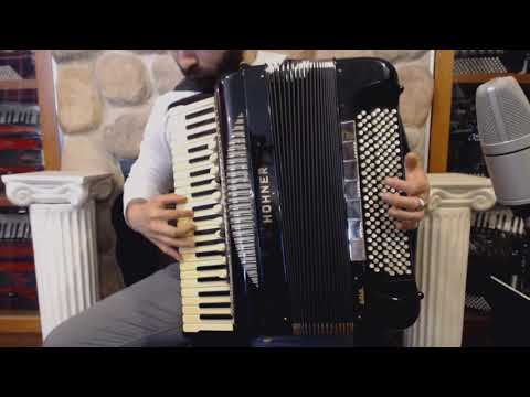 3423 - Black Hohner Gola Piano Accordion LMMH 45 191 $11999