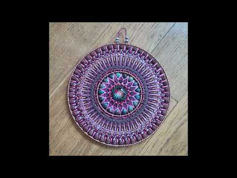 Оберег для дома из рудракши и агата d = 20.5 см. Мандала, Вселенная из камней - фото 1 - id-p2219773405