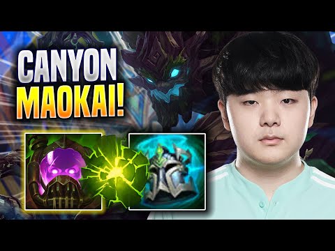 CANYON TRIES NEW MAOKAI BUILD! - DK Canyon Plays Maokai JUNGLE vs Nidalee! | Season 2022