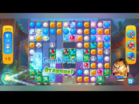 Fishdom 2022, no Boosters,   9879   level  -  прохождение без бустеров,   9879  уровень.