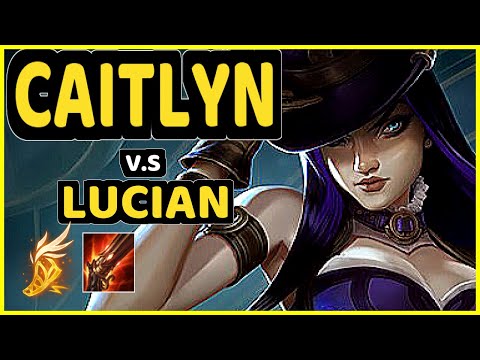 SKT T1 FAKER (CAITLYN) vs LUCIAN - BOTTOM ADC CHALLENGER GAMEPLAY - KR