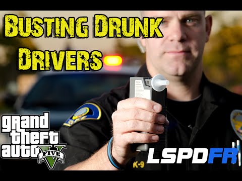 GTA 5 LSPDFR - Busting Drunk Drivers - Drink Drive Go to Jail