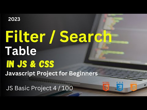 Javascript Filter Table No Jquery Javascript Project For Beginners
