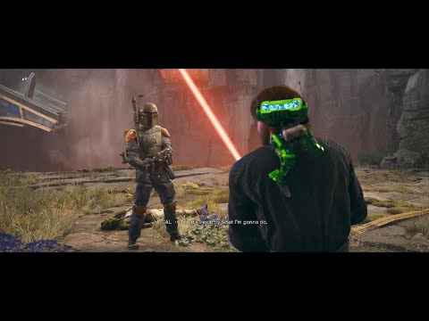 STAR WARS Jedi: Survivor - Caij Vanda vs Cal Kestis Boss fight + Boba Fett Cutscene (4k)