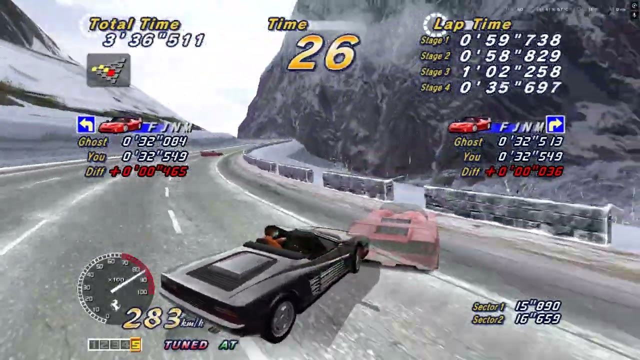 PC ARCADE OUTRUN2 SP DX -  TIME ATTACK MODE -  MODE - TESTAROSSA -  2026 UK ARCADES  4K