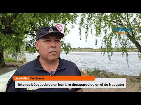 San Patricio del Chañar: intensa búsqueda de un hombre desaparecido en el río Neuquén