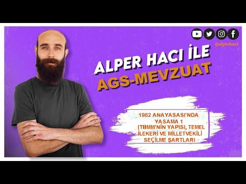 15) Anayasa Hukuku-15  1982 Anayasası'nda Yasama-1   Alper Hacı AGS MEVZUAT 2025