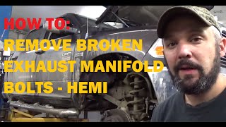 Removing Broken Exhaust Manifold Bolts - Hemi Dodge Ram