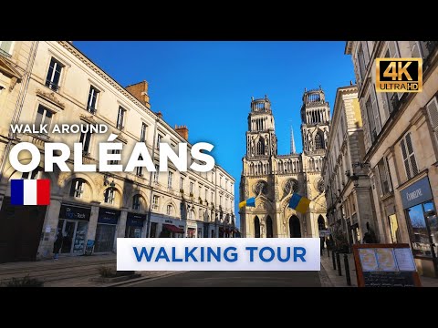 Joan of Arc's city :  Orléans, France - walking tour in sunny winter