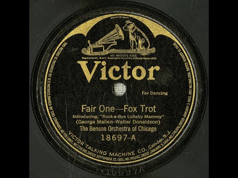 “Fair One” (Mallen, Donaldson) - Benson Orchestra of Chicago 1920