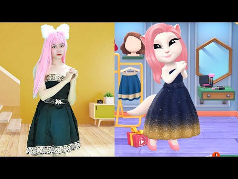 Imitating Graceful Angela - My Talking Angela 2 In The Real Life