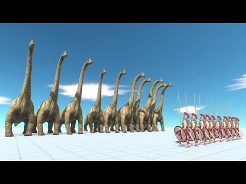 10x BRACHIOSAURUS vs 10x EVERY UNIT - Animal Revolt Battle Simulator