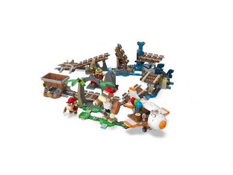 Vidéo LEGO Super Mario 71425 : Ensemble d'extension Course de chariot de mine de Diddy Kong