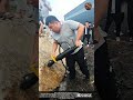 The Process Of Using A Hydraulic Stone Breaking Machine In Action