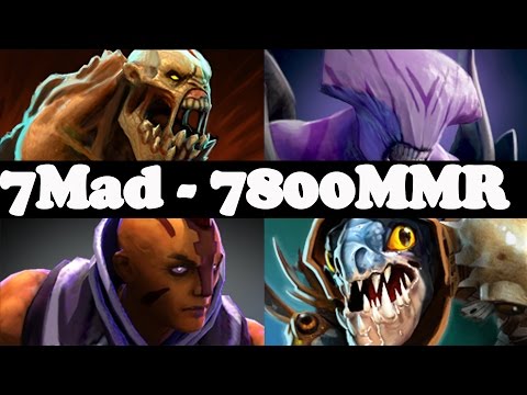 7mad 7800 MMR PLAYS WITH 4 HEROES - Ranked Gameplays - Dota 2
