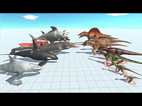 Aquatics vs Carnivore Dinosaurs | Animal Revolt Battle Simulator