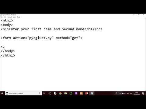 Python CGI Program 5: get method part 2 (with HTML form)