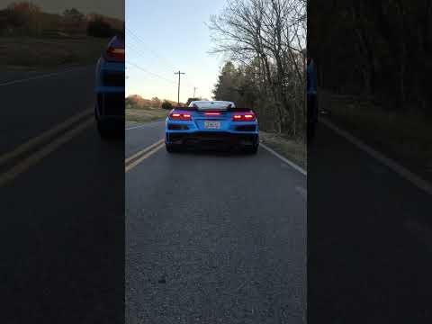 C8 z06 with kooks headers, cat deletes, corsa track catback #c8 #c8z #corvette #kooksheaders