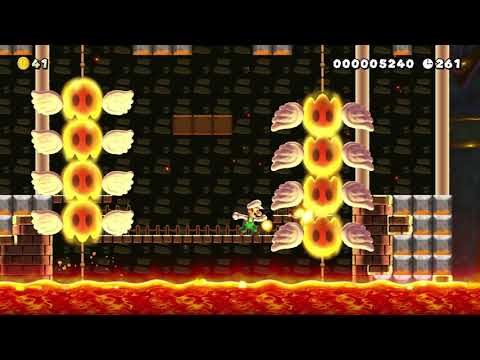 W1-C - Lava Bubble Lair by kαsify ツ 🍄 Super Mario Maker 2 #adp 😶 No Commentary