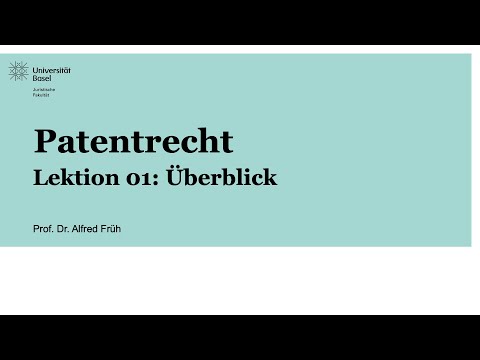 Patentrecht Lektion 01
