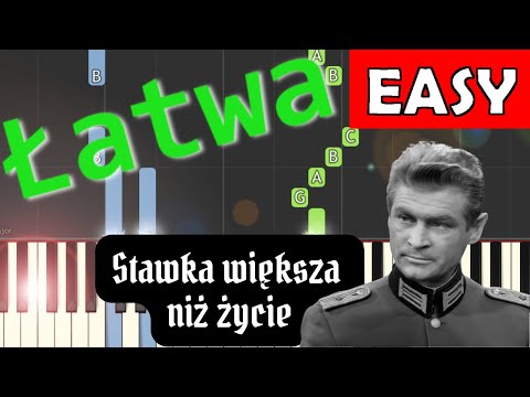 🎹 Stawka większa niż życie (motyw główny) - Piano Tutorial (łatwa wersja) 🎵 NUTY W OPISIE 🎼