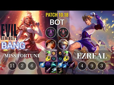 EG Bang Miss Fortune vs Ezreal Bot - KR Patch 10.18