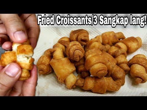 SA 1 CUP NA HARINA 15 PCS.ANG MAGAGAWA‼️FRIED CROISSANTS/3 INGREDIENTS ONLY!NO BAKE