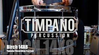 Video thumbnail for Yamaha Recording Custom Birch 14X8 Snare Drum by Timpano-percussion