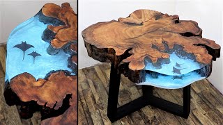 How to Make Epoxy Coffee Table | Resin Art | Manta Ray in Resin