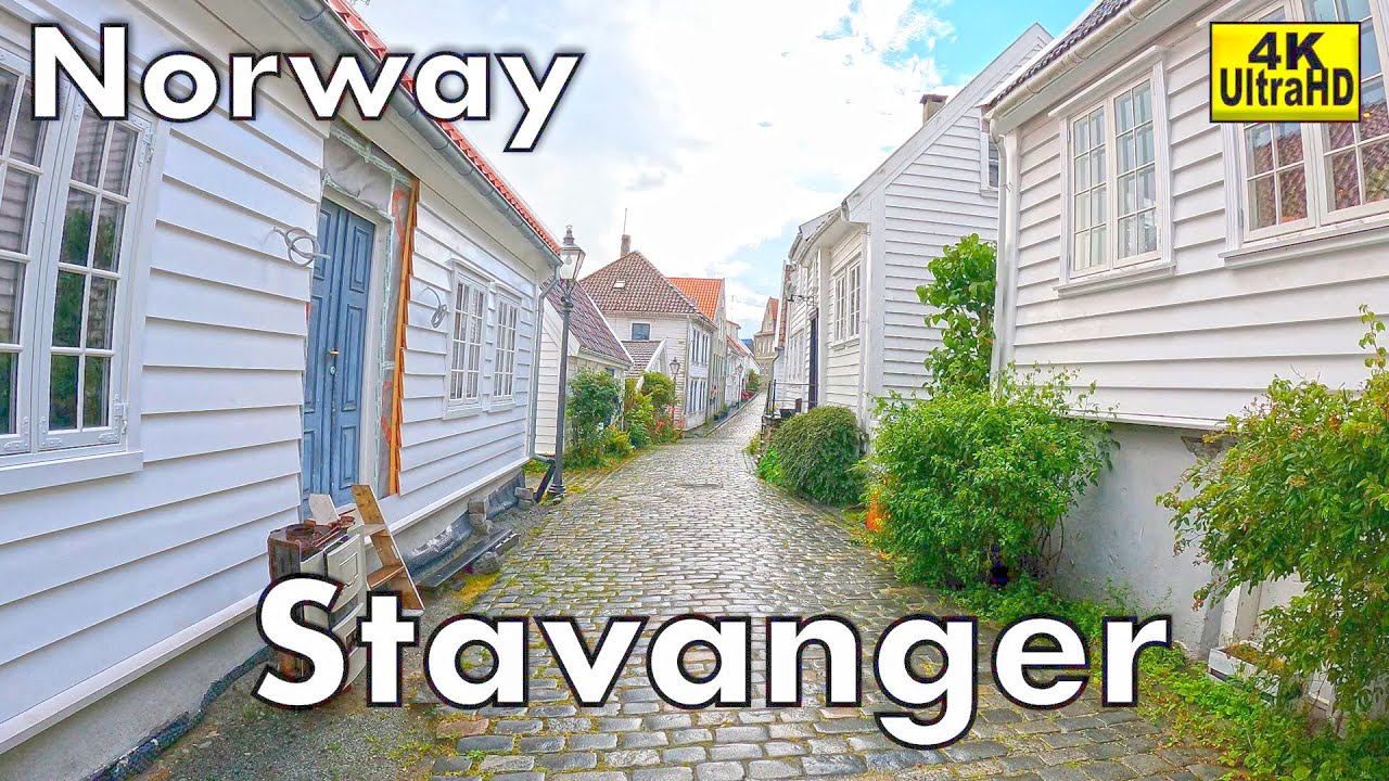 Immersive street-level walking tour through Stavanger Gamle, Norway, showcasing authentic urban landscapes, local architecture, and the vibrant atmosphere of the city's neighborhoods